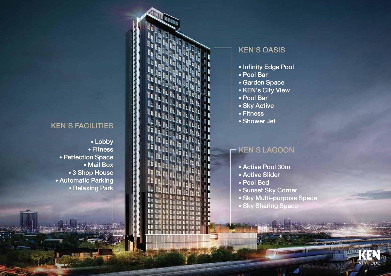 ขาย Ken Attitude Condo 1.98 ล้าน แต่งครบวิวแม่น้ำ (ห้องใหม่)